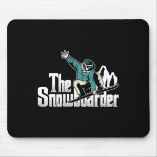 Tapis De Souris Snowboard Montagnes Hiver Extreme Sports Snowbo