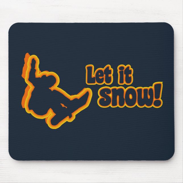 Tapis De Souris Snowboard personnalisé mousepac (Devant)