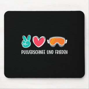 Tapis De Souris Snowboard Poudre Neige Et Paix Drôle Snowboard