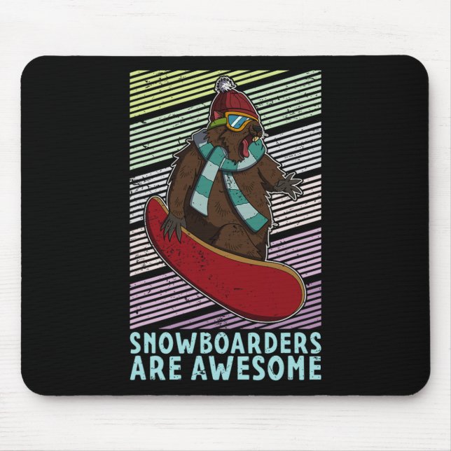 Tapis De Souris Snowboard Ski Snowboard Activité compétitive (Devant)