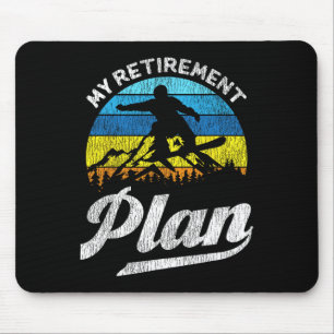 Tapis De Souris snowboard Snowboard Retire Vintage Retro Ma Rette
