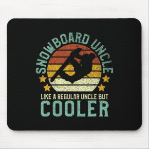 Tapis De Souris Snowboard Uncle Funny Vintage Snowboard Cadeau Sn