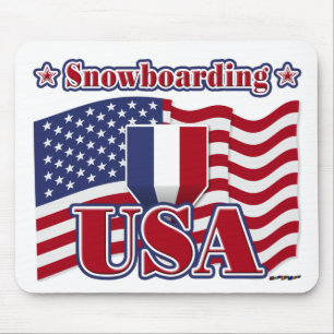 Tapis De Souris Snowboard USA