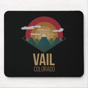 Tapis De Souris Snowboard Vail Colorado Ski Winter Mountain Cadeau