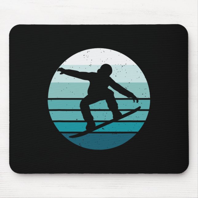 Tapis De Souris Snowboard vintage (Devant)
