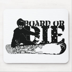 Tapis De Souris snowboardBOARD ou die