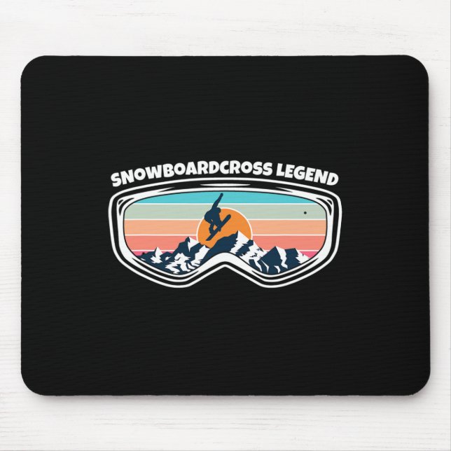 Tapis De Souris Snowboardcross Snowboard Goggings As Snowboardcr (Devant)