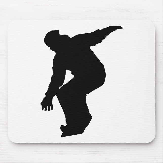 Tapis De Souris Snowboardeur Silhouette (Devant)