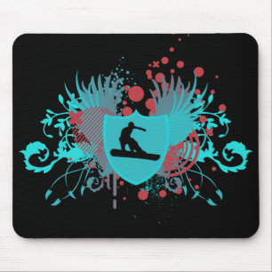 Tapis De Souris snowboarding. de haute fidélité