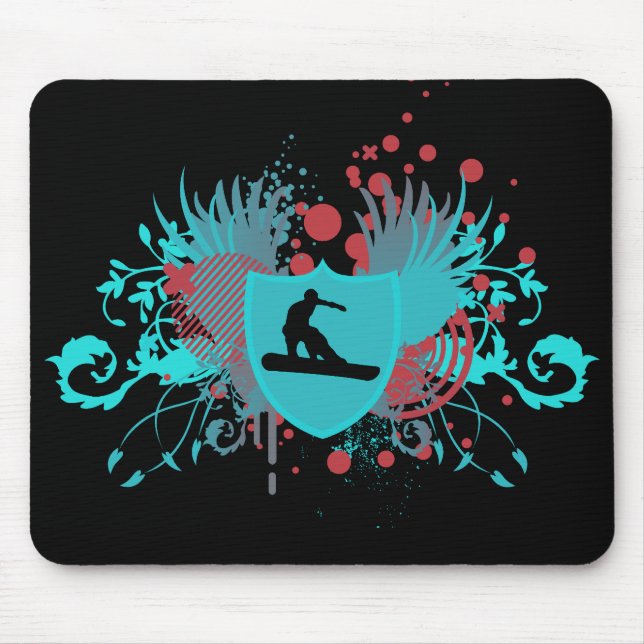 Tapis De Souris snowboarding. de haute fidélité (Devant)