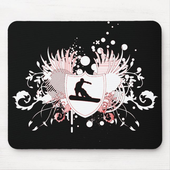 Tapis De Souris snowboarding. de haute fidélité (Devant)