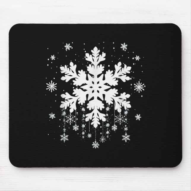 Tapis De Souris Snowflake Teacher Costume Matching Family Winter C (Devant)