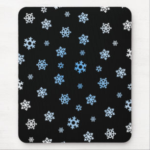 Tapis De Souris Snowflakes (bleu et blanc)