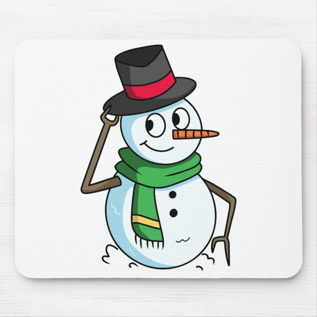 Tapis De Souris Snowman amical (Devant)