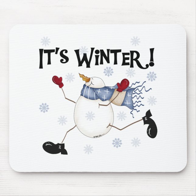Tapis De Souris Snowman C'est l'hiver (Devant)