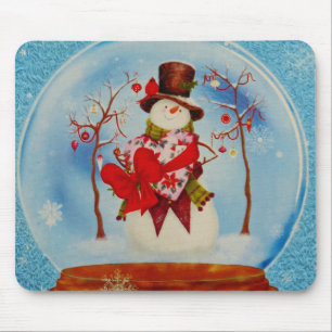 Tapis De Souris Snowman dans le monde des neiges