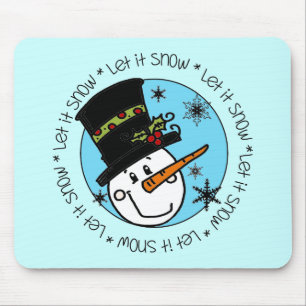 Tapis De Souris Snowman Laisser Neige