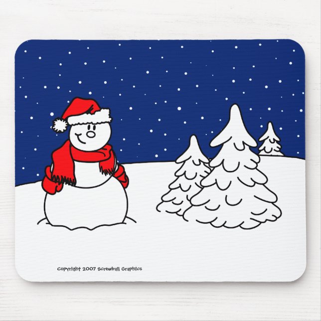 Tapis De Souris Snowman Mousepad (Devant)