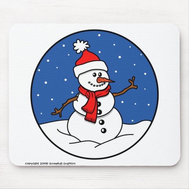 Tapis De Souris Snowman Mousepad (Devant)