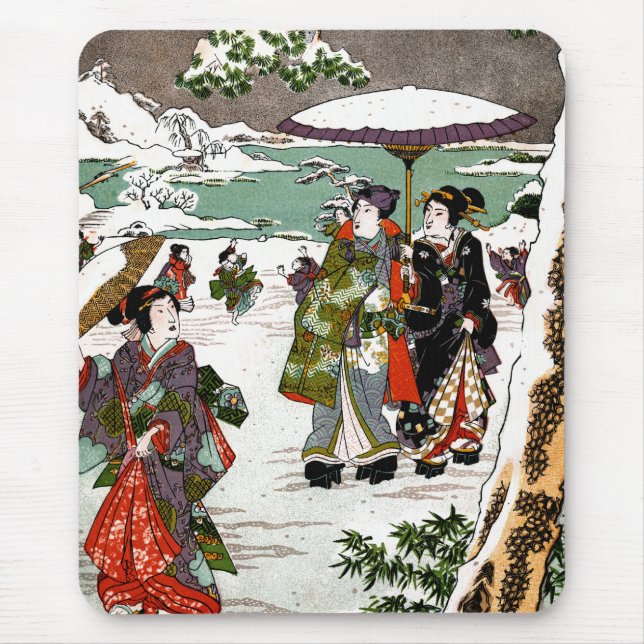 Tapis De Souris Snowscape japonais (Devant)