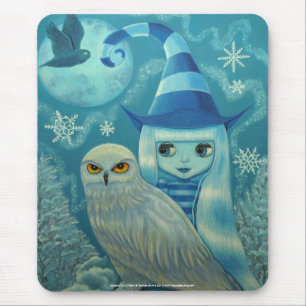 Tapis De Souris Snowy Owl Witch Mousepad