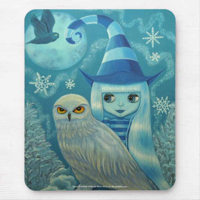 Tapis De Souris Snowy Owl Witch Mousepad (Devant)