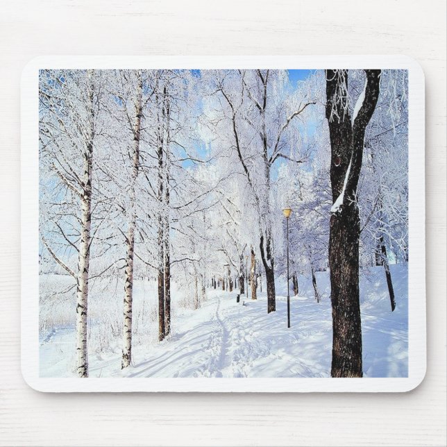 Tapis De Souris Snowy Road (Devant)