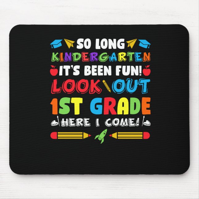 Tapis De Souris So Long Kindergarten 1ère année (Devant)