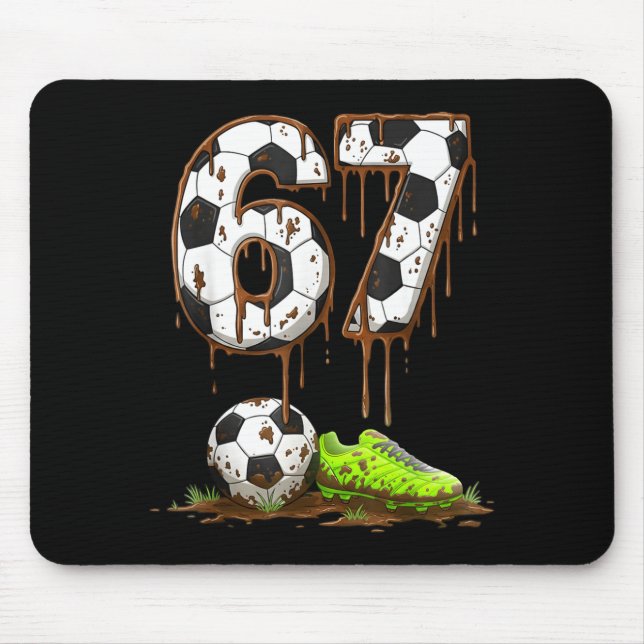 Tapis De Souris Soccer 67 Six Seven Meme Boys Teens Kids Gen Alpha (Devant)