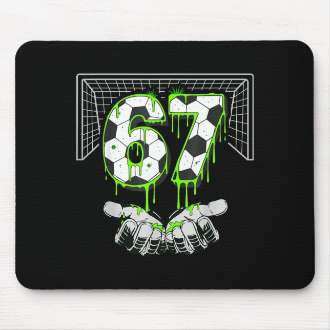 Tapis De Souris Soccer Drip Number 67 Boys Soccer Player 67 Footba (Devant)