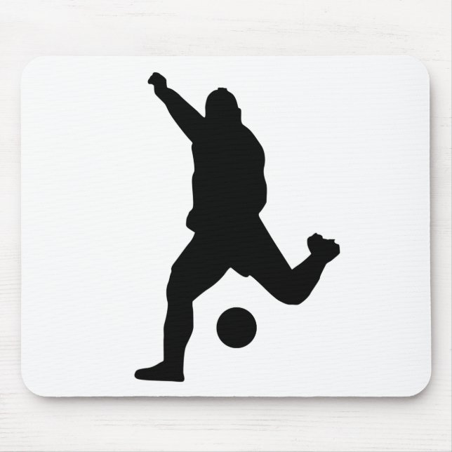 Tapis De Souris Soccer Kick Silhouette (Devant)