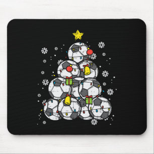 Tapis De Souris Soccer Noël Arbre Joueur Joueurs Garçons Filles Ho