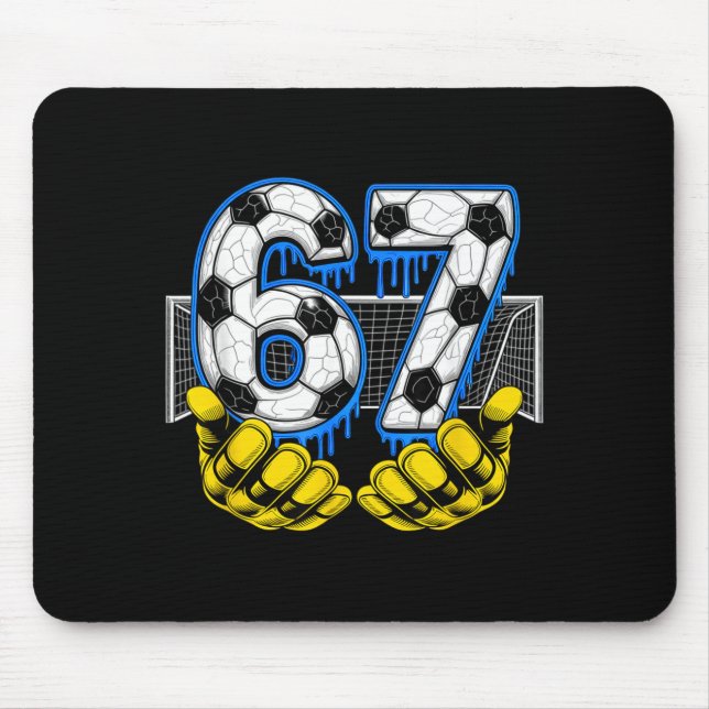 Tapis De Souris Soccer Six Seven 67 Drôle de Mème Gen Alpha  (Devant)