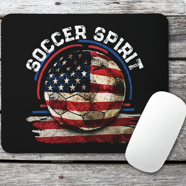 Tapis De Souris Soccer Spirit USA, Soccer Player Usa Patriotisme (USA SOCCER SPIRIT)
