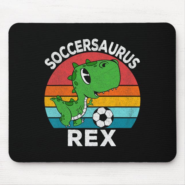 Tapis De Souris Soccersaurus Rex Soccer Dinosaur For Boys Kids  (Devant)