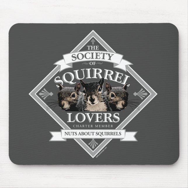 Tapis De Souris Société des amoureux des écureuils - drôle d'écure (Devant)