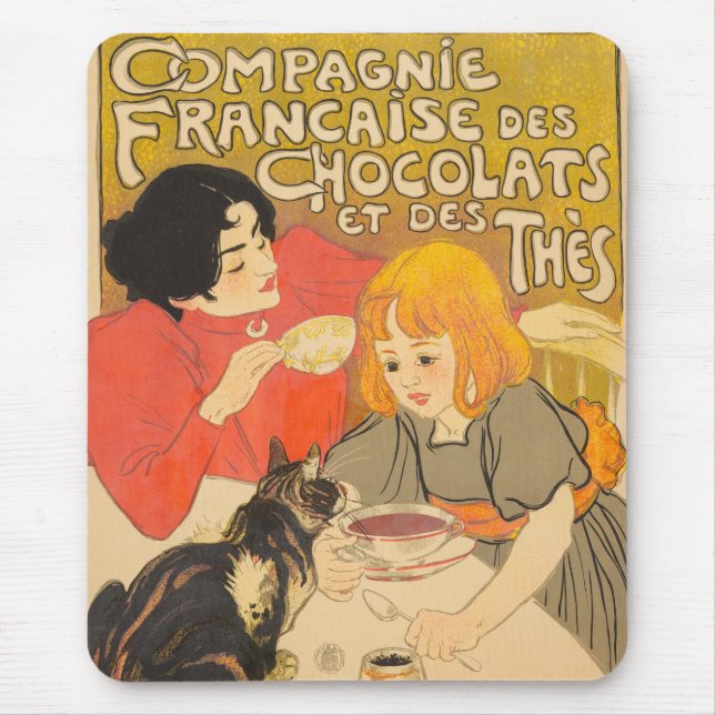 Tapis De Souris Société française de chocolats et de thés, Art Nou (Devant)