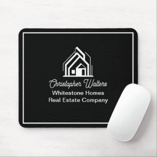 Tapis De Souris Société Immobilière Noire Realtor Personnalisé