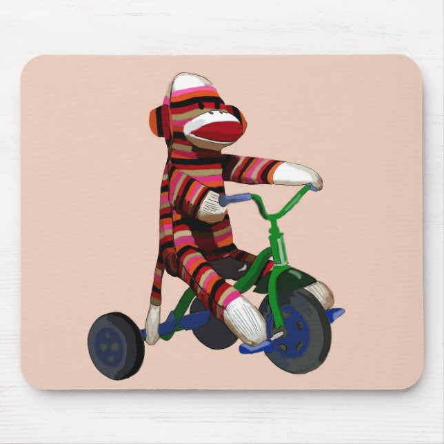 Tapis De Souris Sock Monkey Tricycle (Devant)