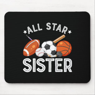 Tapis De Souris Sœur All Star du garçon d'anniversaire Sketll Socc