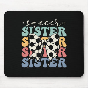 Tapis De Souris Sœur de football Vintage Sportive Sœur Mères D