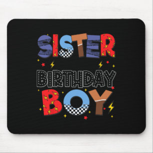 Tapis De Souris Soeur De L'Anniversaire Boy Racing Voiture Famille