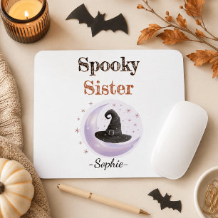 Tapis de souris soeur effrayant personnalisé