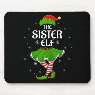 Tapis De Souris Sœur Elf Noël Famille Filles Femmes Elf Squad