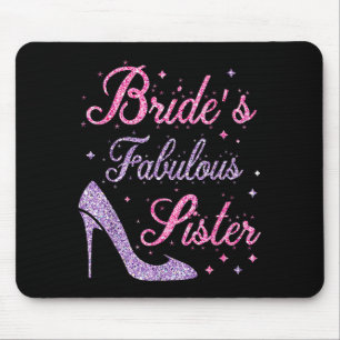 Tapis De Souris Sœur fabuleuse de la mariée heureuse mariage maria