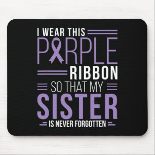 Tapis De Souris Soeur Je Porte Ce Ribbon Violet Adjudicateurs De S