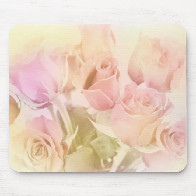 Tapis De Souris Soft Pastel Roses (Devant)