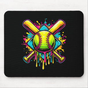 Tapis De Souris Softball Girl Ice Cream Softball Drift