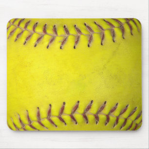 Tapis De Souris Softball jaune