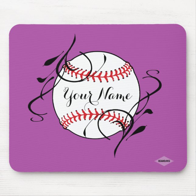 Tapis De Souris Softball Mousepad - HAMbyWG - Lavande (Devant)
